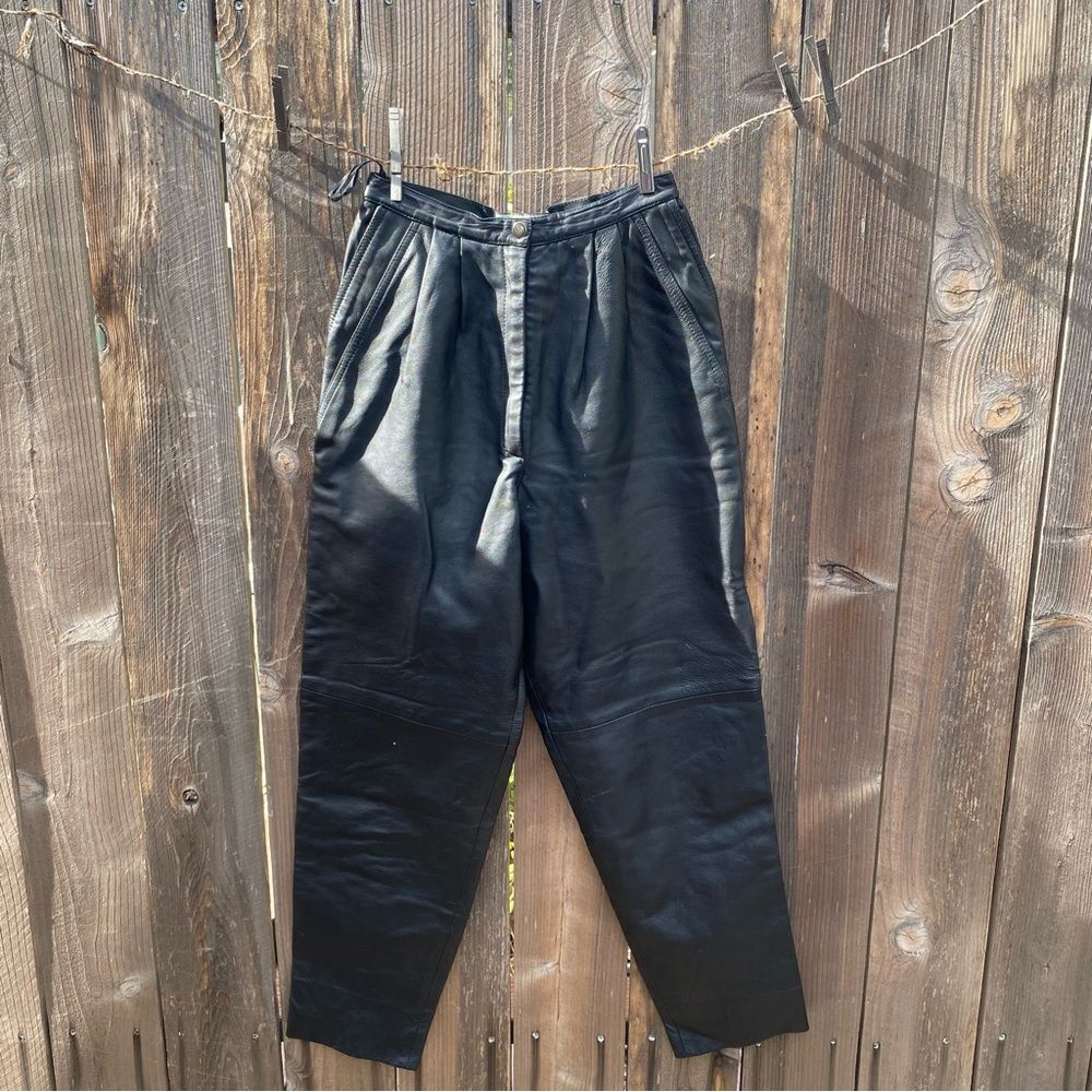 Vintage Bagatelle Black balloon style Leather Pants